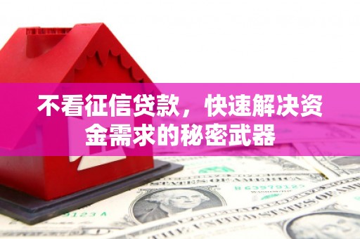 来义不看征信贷款，快速解决资金需求的秘密武器