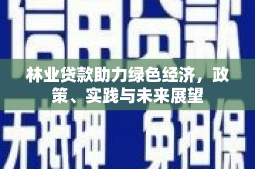 来义林业贷款助力绿色经济，政策、实践与未来展望