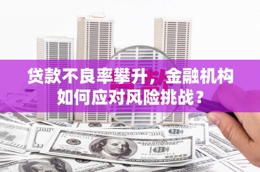 来义贷款不良率攀升，金融机构如何应对风险挑战？