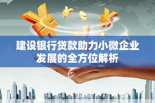 来义建设银行贷款助力小微企业发展的全方位解析