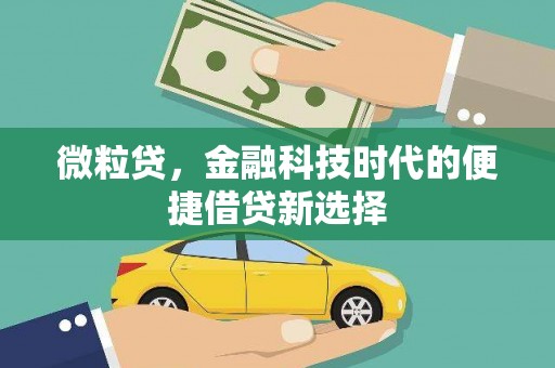 来义微粒贷，金融科技时代的便捷借贷新选择