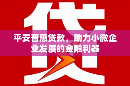 来义平安普惠贷款，助力小微企业发展的金融利器